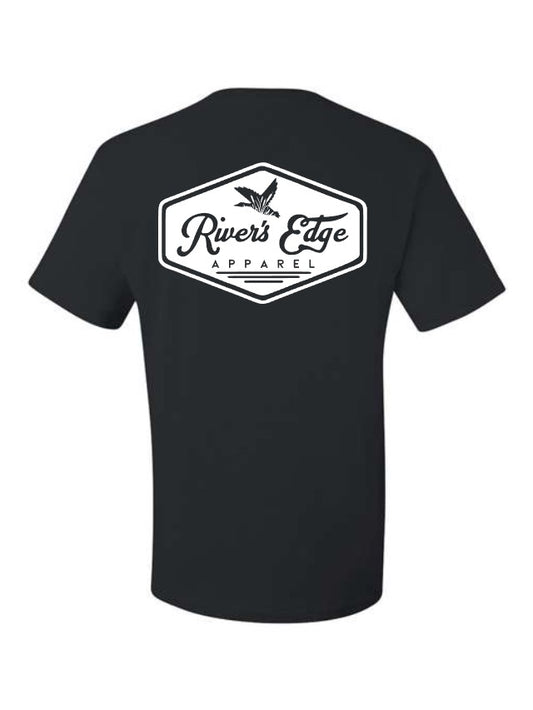 River's Edge Apparel Logo Tee - Black (White)