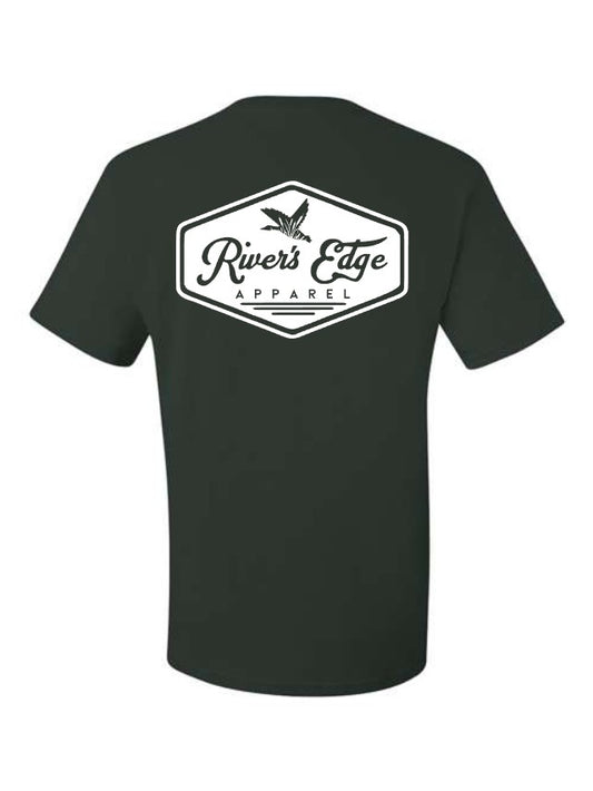 River's Edge Apparel Logo Tee - Forest (White)