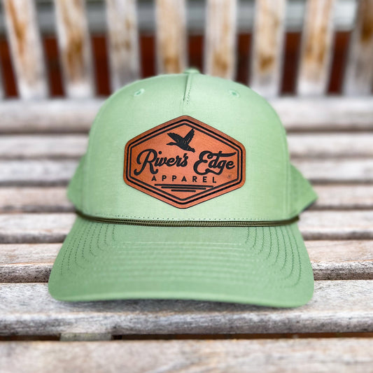 Rivers Edge Apparel Leather Patch Rope Hat - Green