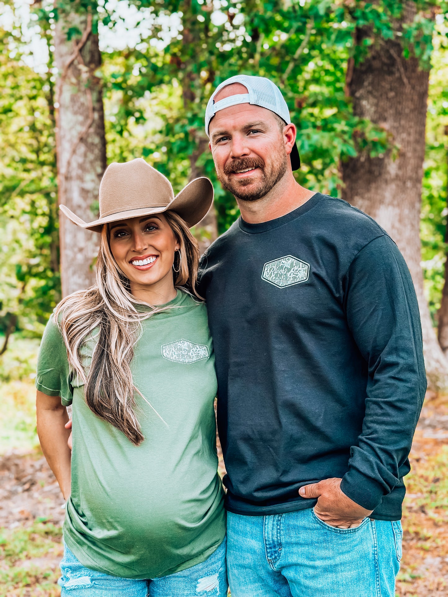 River's Edge Apparel Logo Tee - Military Green (Bottomland)