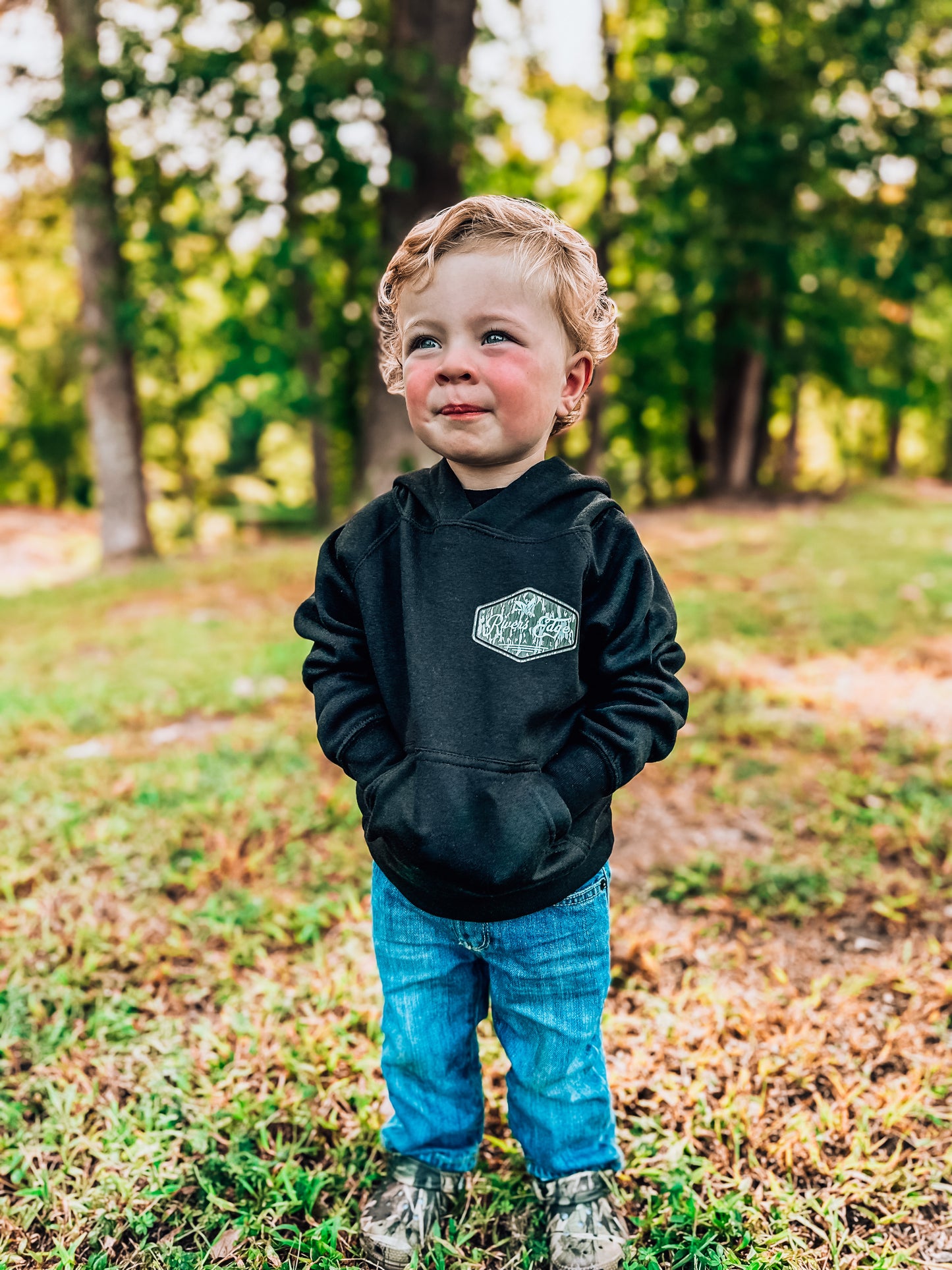 Toddler/Youth REA Logo Hoodie - Black (Bottomland)