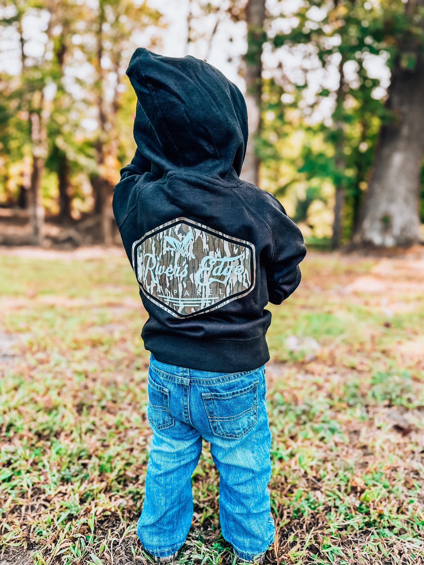 Toddler/Youth REA Logo Hoodie - Black (Bottomland)