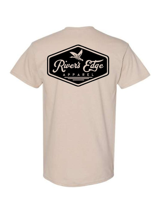 River's Edge Apparel Logo Tee - Sandstone (Black)