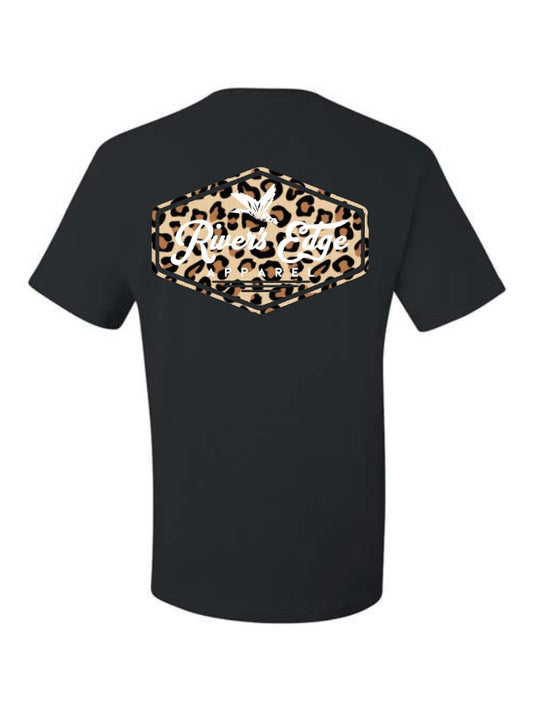 River's Edge Apparel Logo Tee - Black (Cheetah)